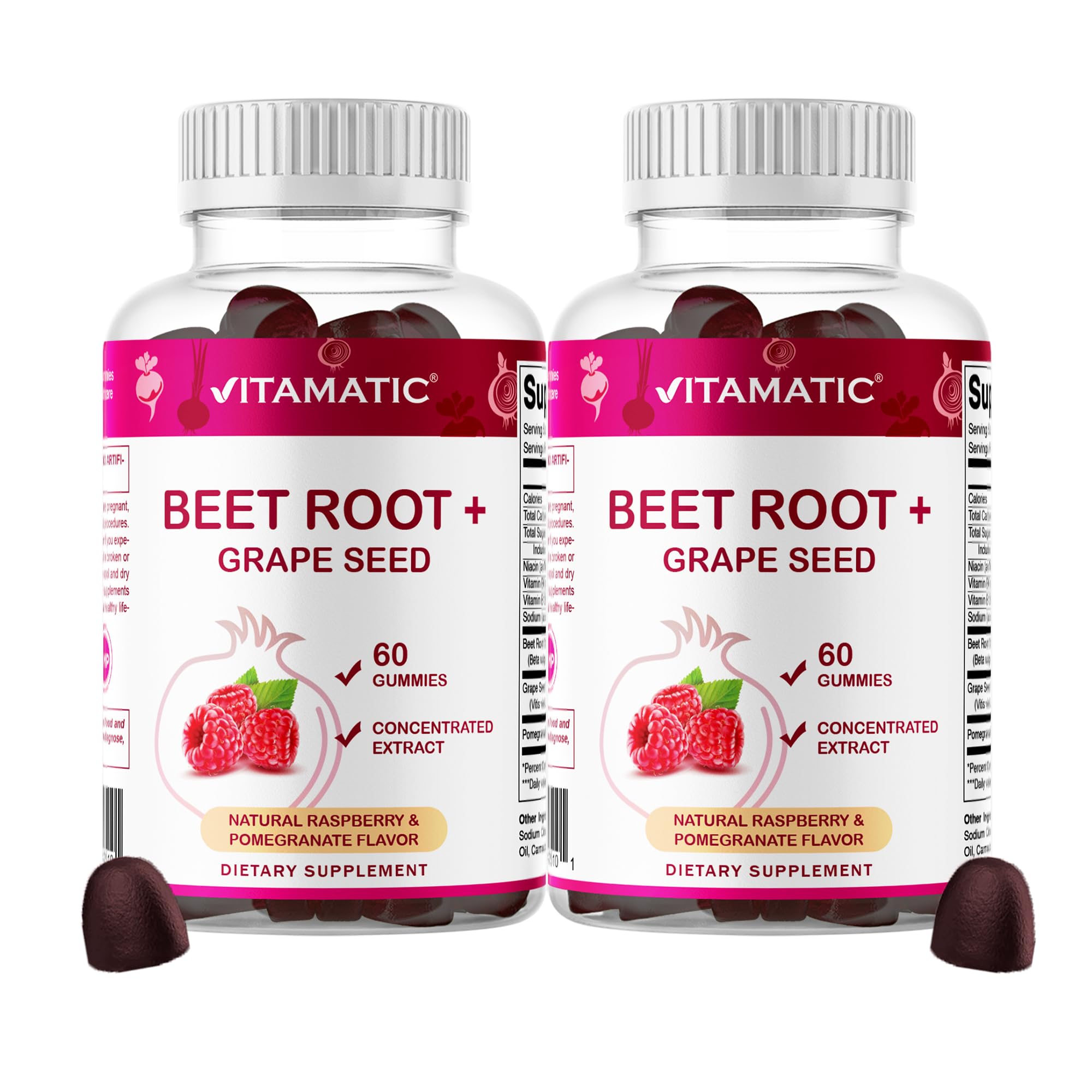 Vitamatic frasco frontal muestra envase y cantidad para identificación rápida