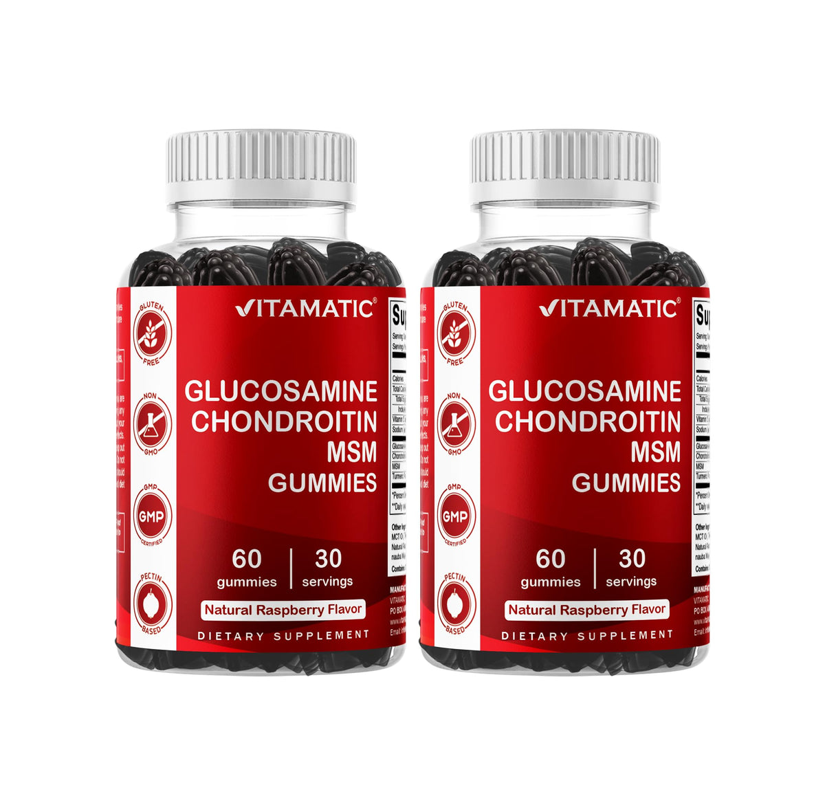 Vitamatic frente del frasco mostrando etiqueta y contenido, fácil identificación