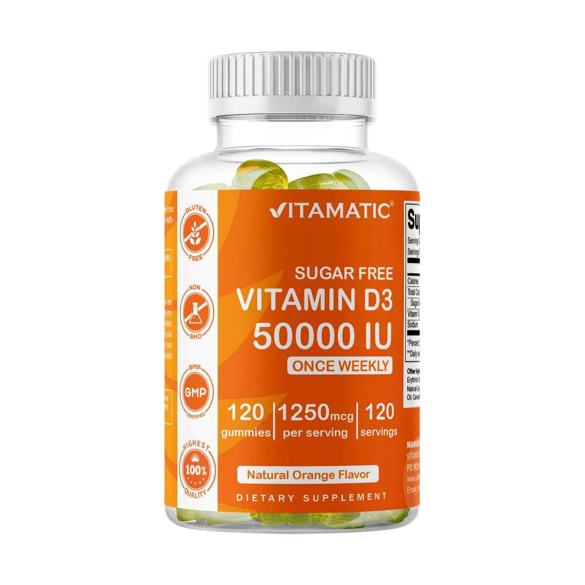 Vitamatic envase frontal mostrando diseño y dosis semanal