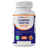 Vitamatic frasco frontal mostrando 180 softgels y etiqueta clara, práctica