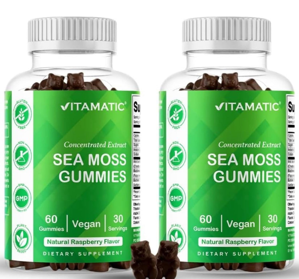 Vitamatic envase frontal mostrando 60 unidades y beneficio practicidad