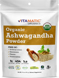 Vitamatic envase frontal mostrando etiqueta orgánica y confianza