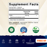Vitamatic GABA cápsulas vegetales en primer plano, fácil de tragar