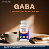 Vitamatic GABA frasco abierto con cápsulas listas para uso diario
