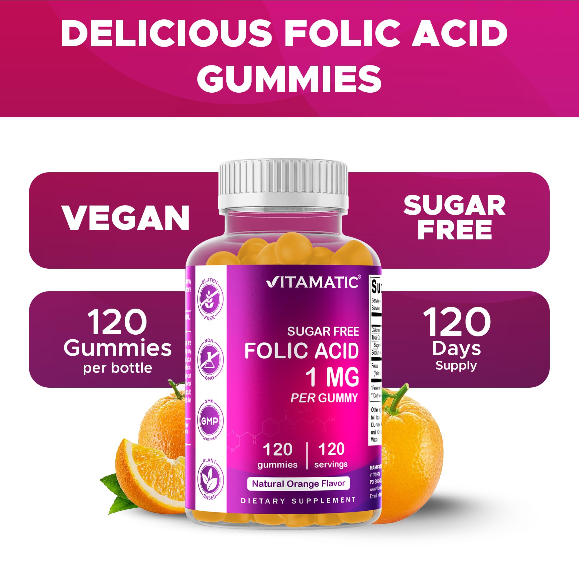 Vitamatic gominola partida con tonos naranja, sabor natural apetecible