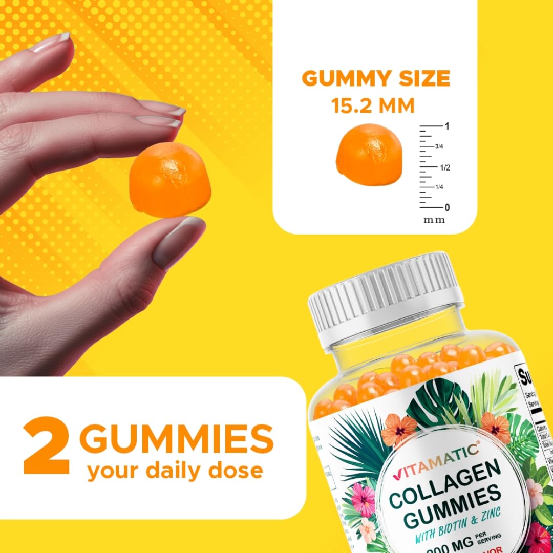 Vitamatic gomita en mano lista para masticar, alternativa fácil a cápsulas