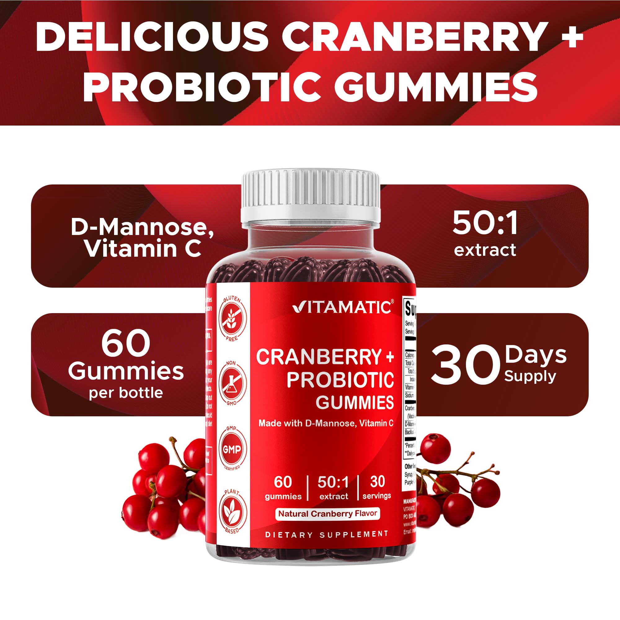 Vitamatic gomitas en mano para mostrar dosificación práctica diaria