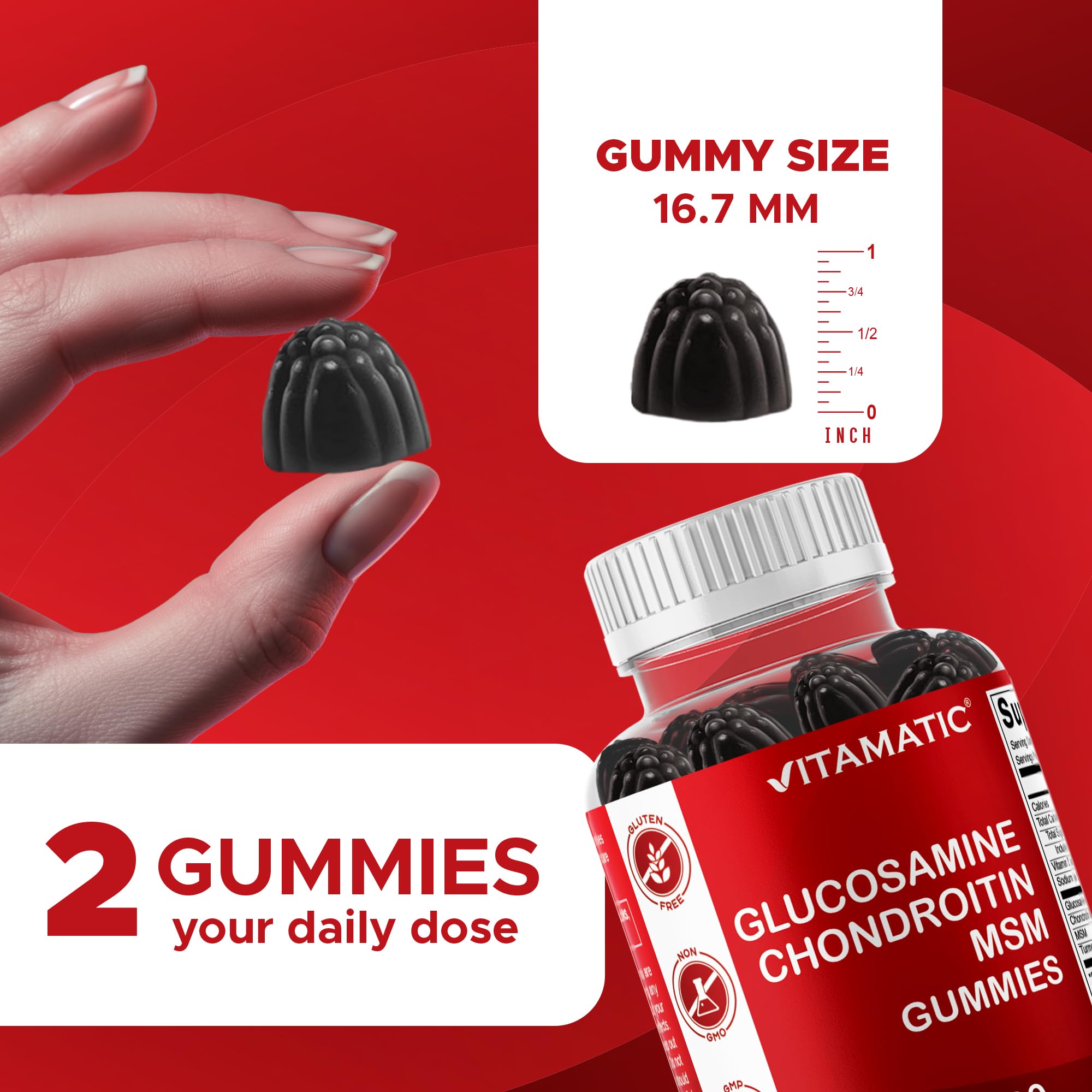 Vitamatic gomitas en mano lista para consumir y conveniente
