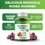 Vitamatic envase junto a una regla para comparar escala y ver 60 unidades