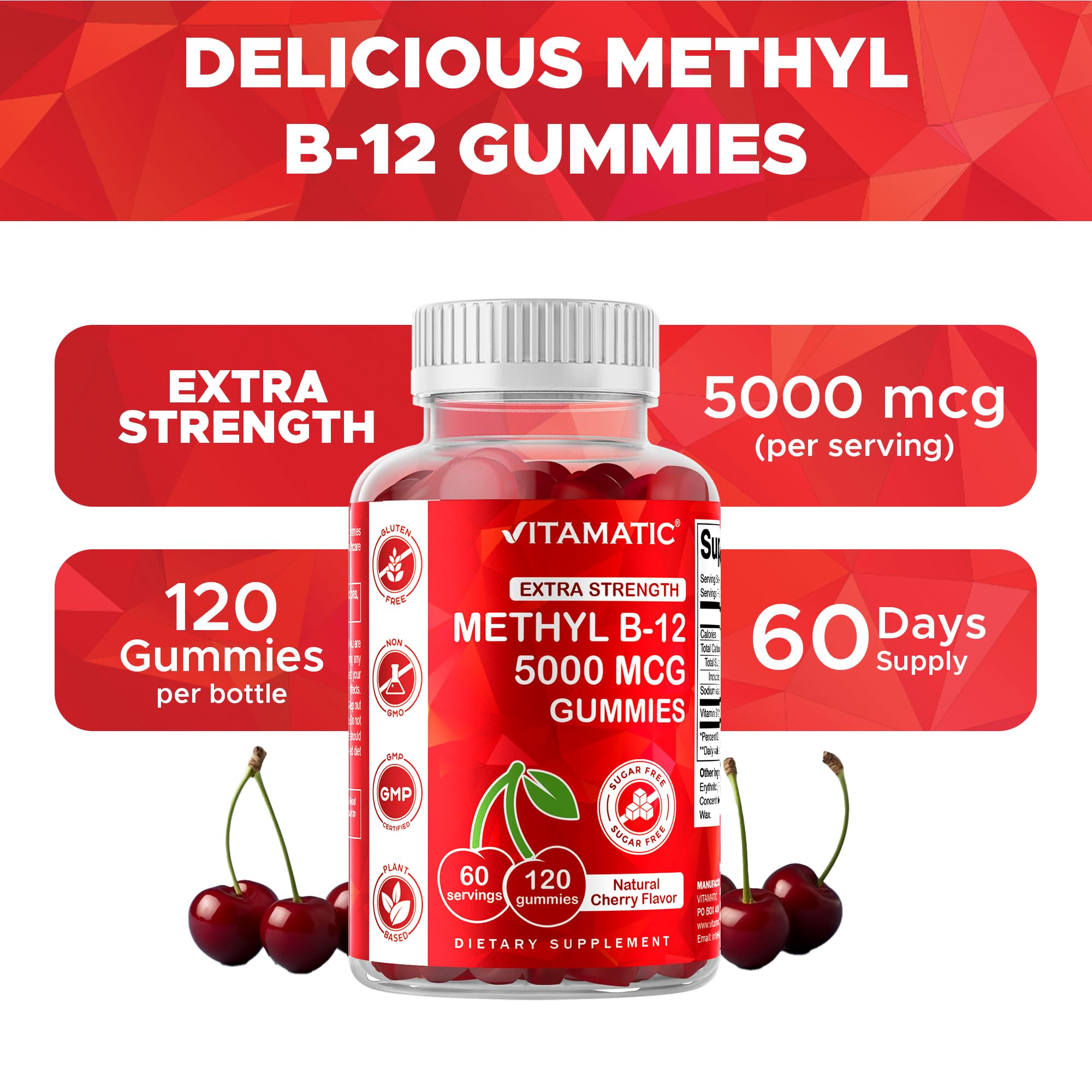 Vitamatic gomitas distribuidas sobre fondo blanco, fácil identificación