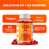 Vitamatic gomitas junto a frambuesas resaltando sabor natural