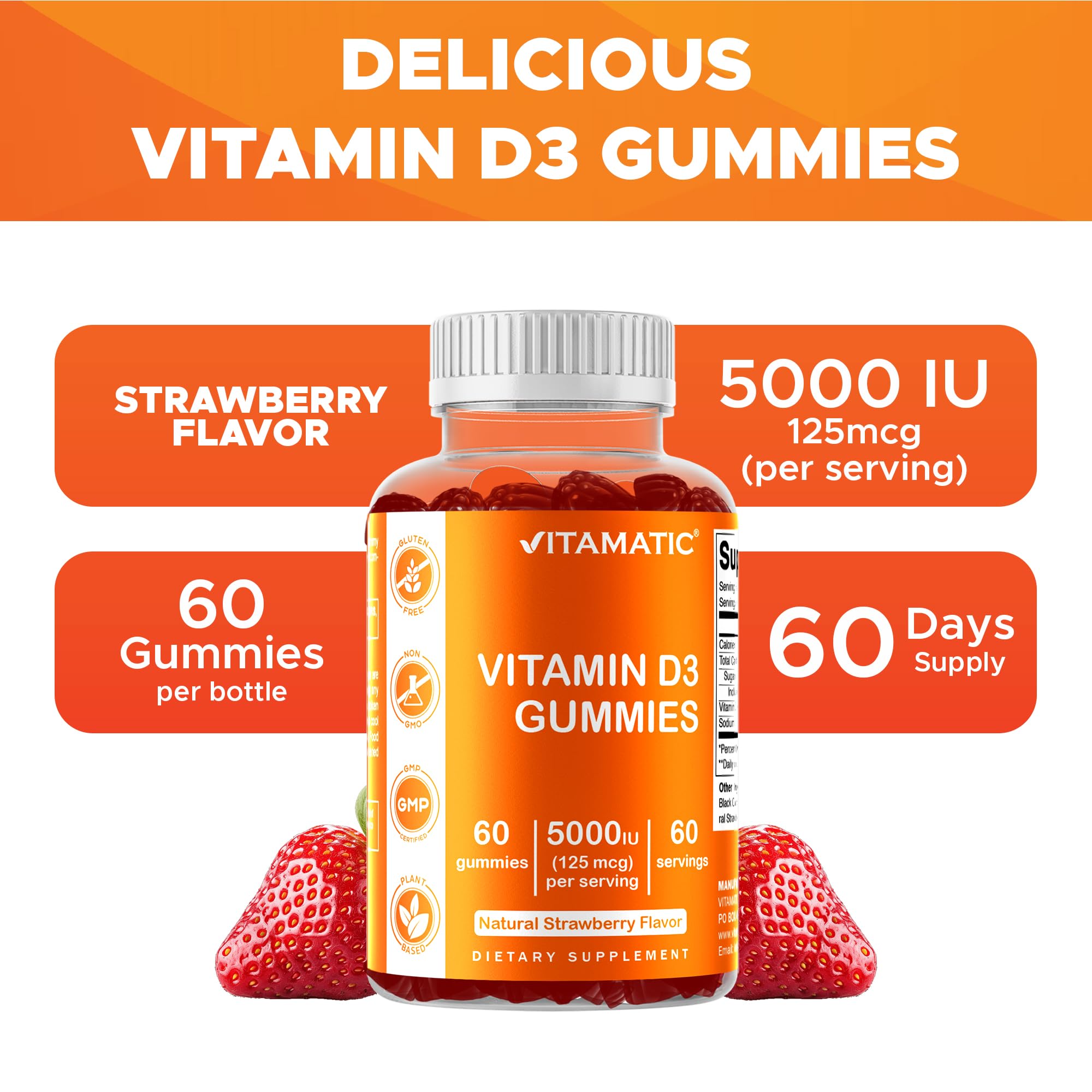 Vitamatic etiqueta con información de producto y valores por porción