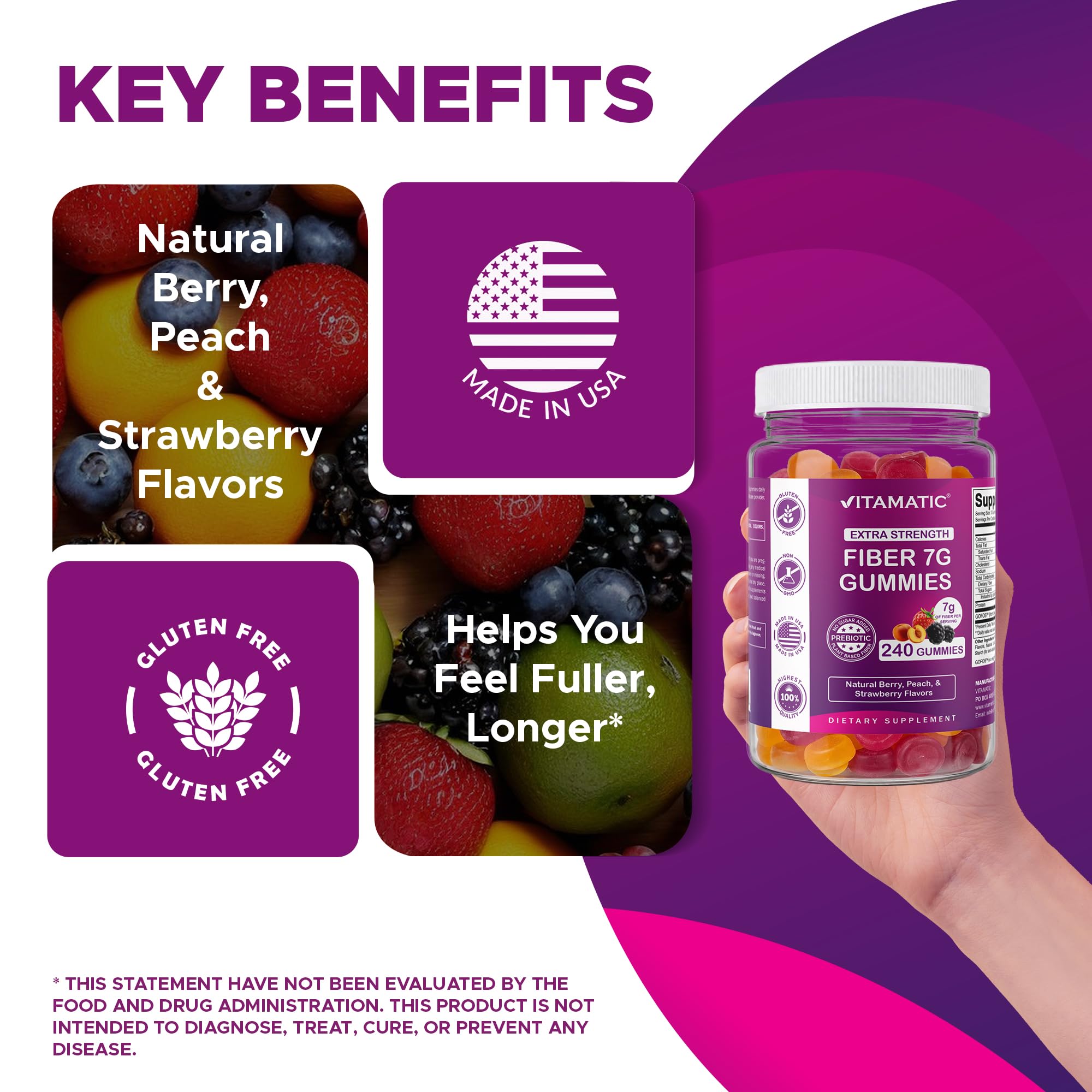 Vitamatic ingredientes naturales destacando pectina derivada de frutas