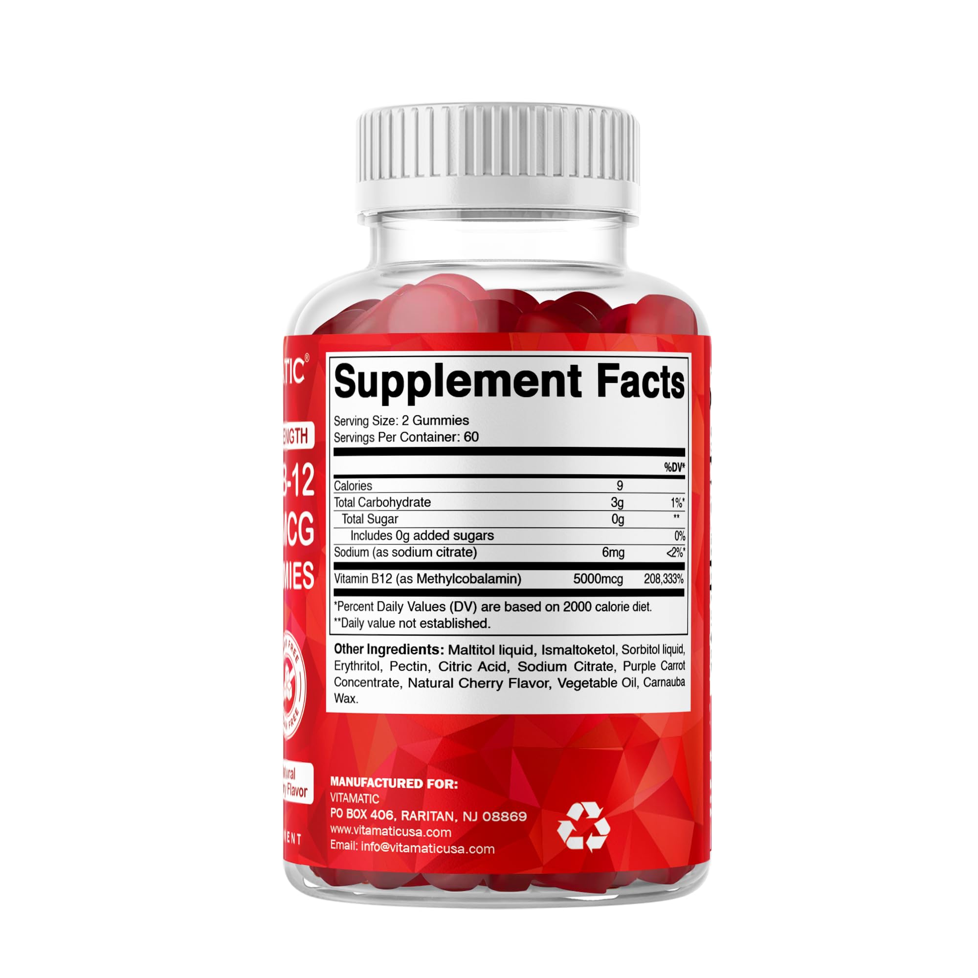 Vitamatic ingredientes pectina y cereza realzan opción vegana