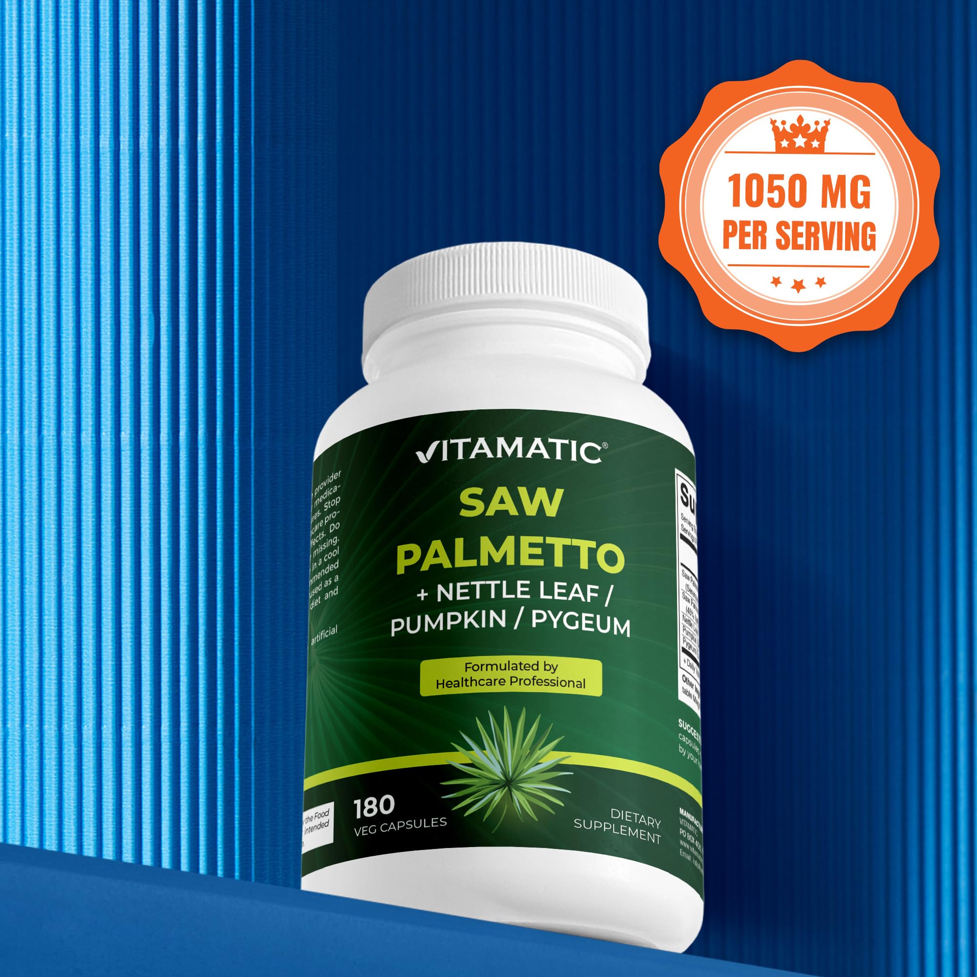 Vitamatic ingredientes saw palmetto y semillas de calabaza unidos