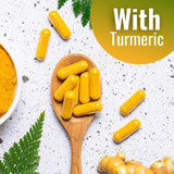Vitamatic ingredientes con mejillón de labios verdes y cúrcuma visualizados