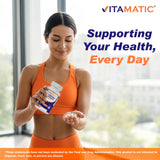 Vitamatic frasco en gimnasio ilustrando uso antes o después de entrenar