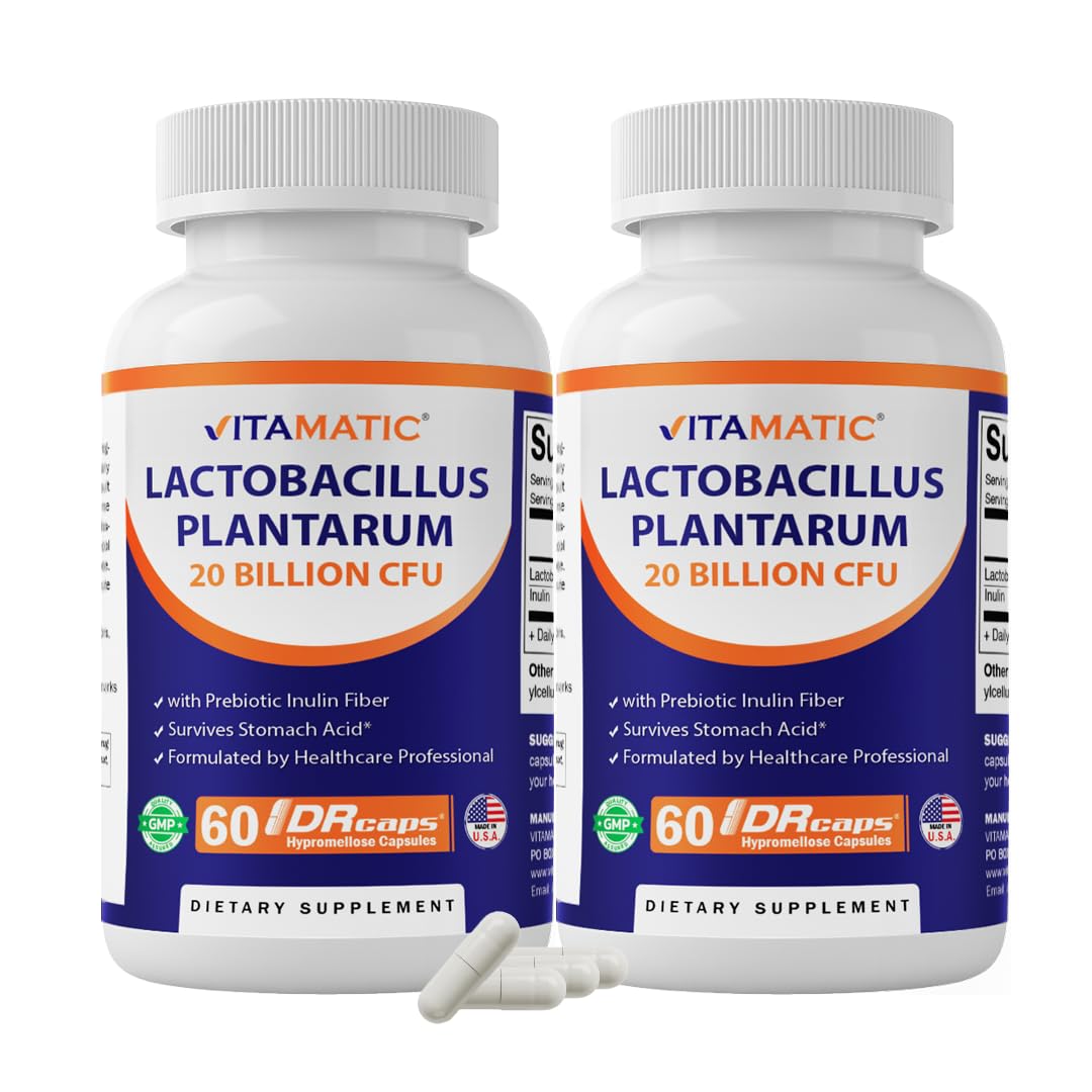Vitamatic frente del envase mostrando 20B UFC y 60 cápsulas