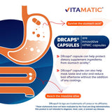 Vitamatic etiqueta con lista de ingredientes y beneficios, transparencia informativa