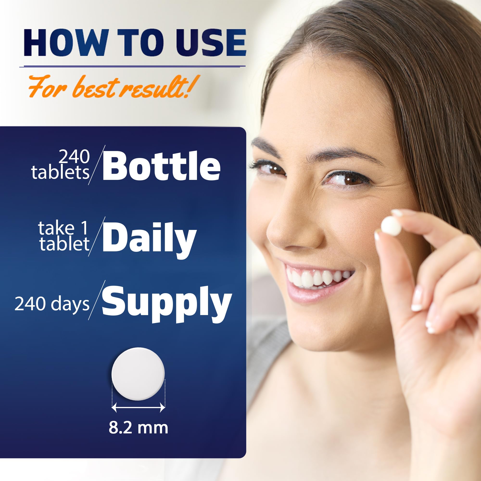 Tableta Vitamatic junto a vaso de leche, uso inmediato con lácteos