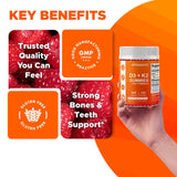 Vitamatic porción de gominolas sobre plato para control de dosis