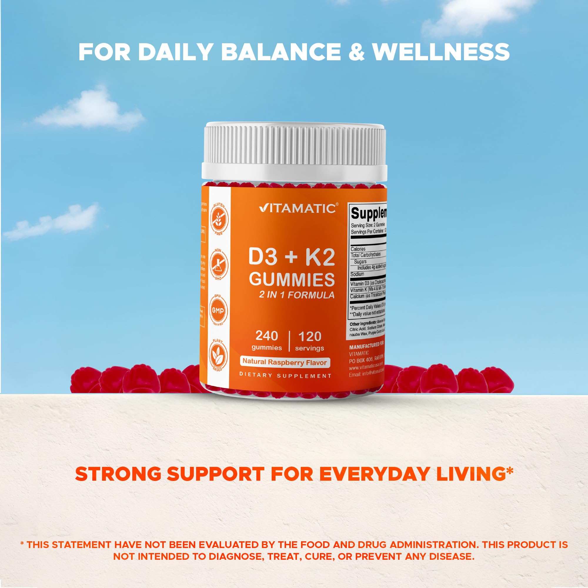 Vitamatic envase completo mostrando 240 unidades disponibles