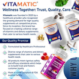 Vitamatic sello GMP de fabricación que indica control de calidad