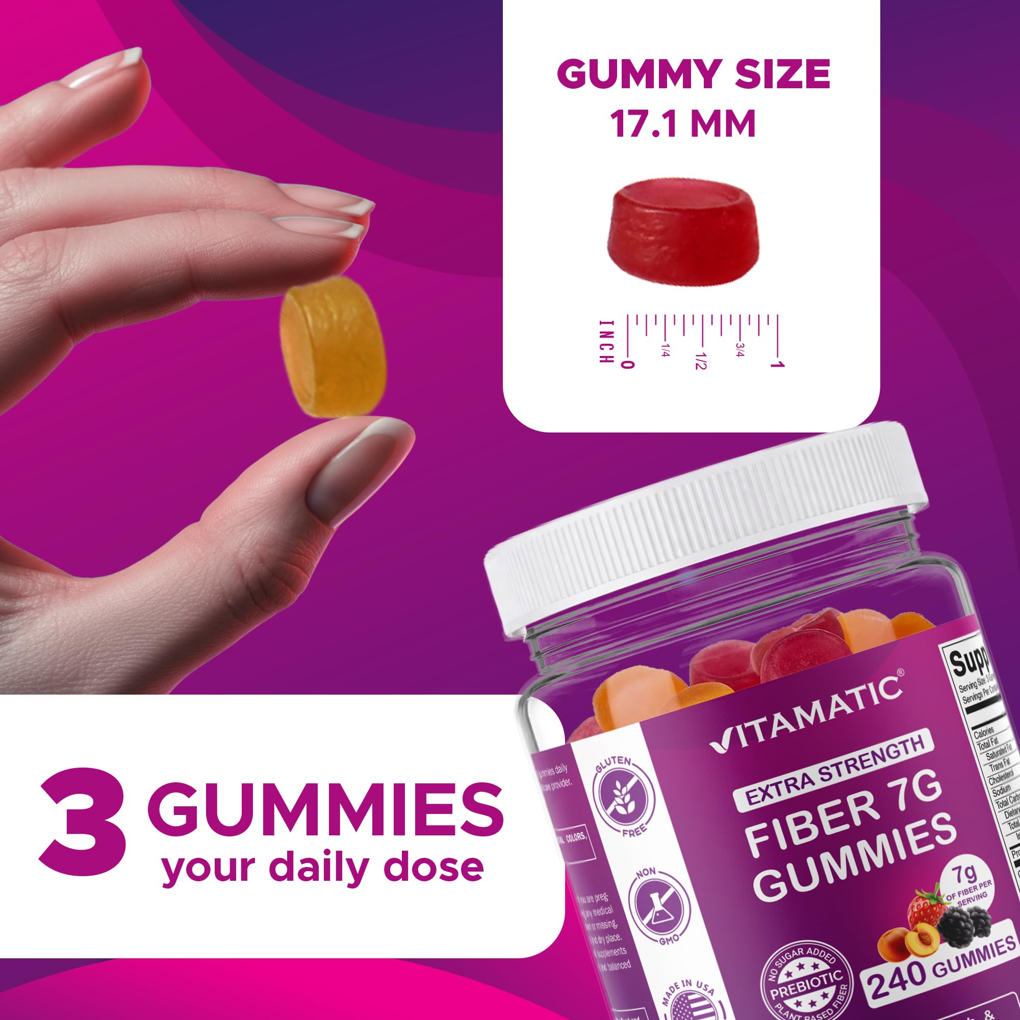 Vitamatic etiqueta con instrucciones y información nutricional clara
