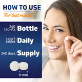 Vitamatic tableta en mano, tamaño claro y control de dosis