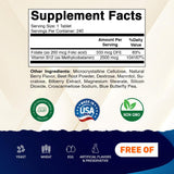 Vitamatic acercamiento a la textura de la tableta disoluble, muestra suavidad y facilidad
