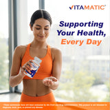 Vitamatic producto junto a desayuno para mostrar integración en rutina diaria