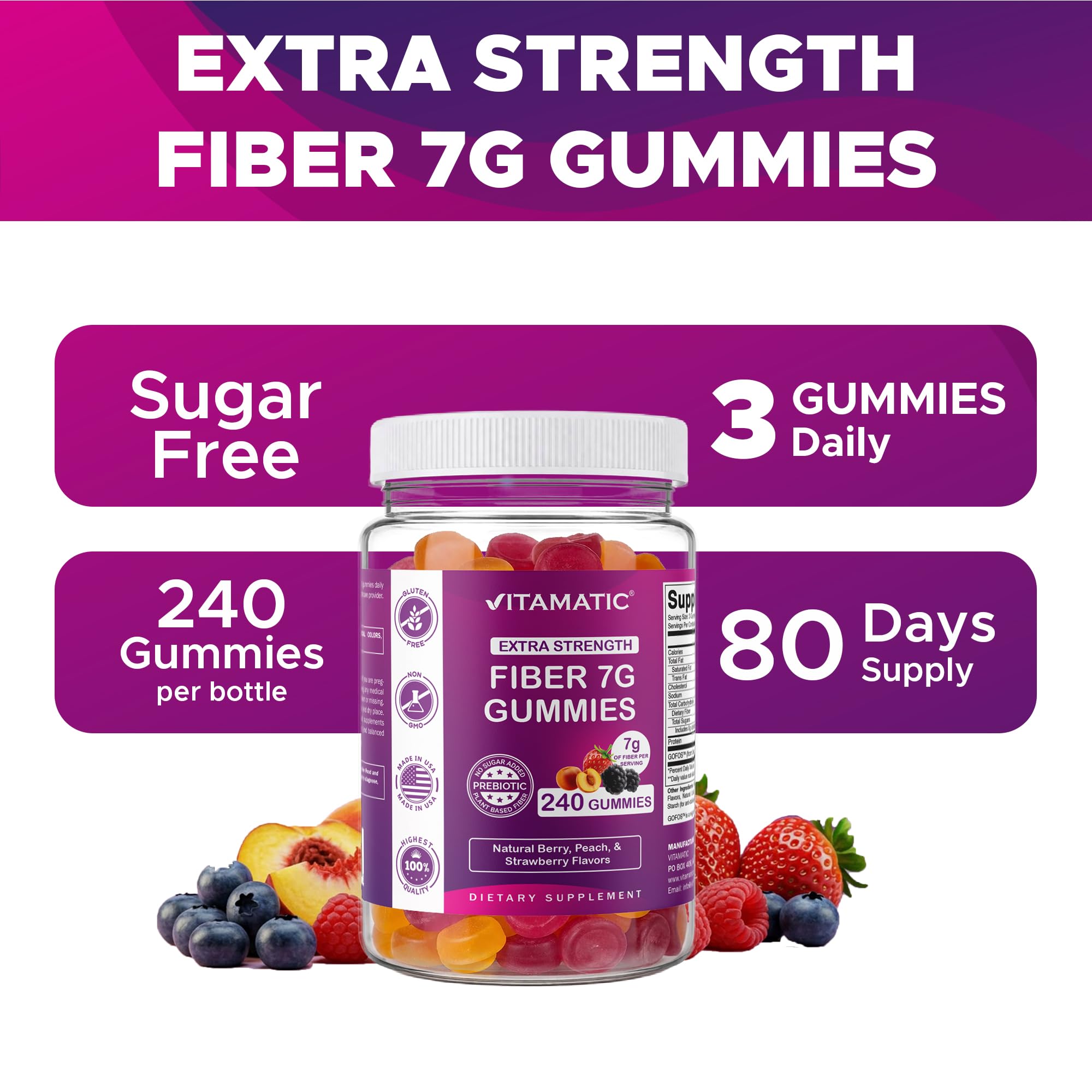 Vitamatic gominolas junto a desayuno para integrar fibra cotidiana