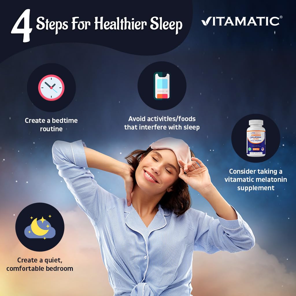 Vitamatic uso nocturno en mesita de noche sugiriendo rutina relajante