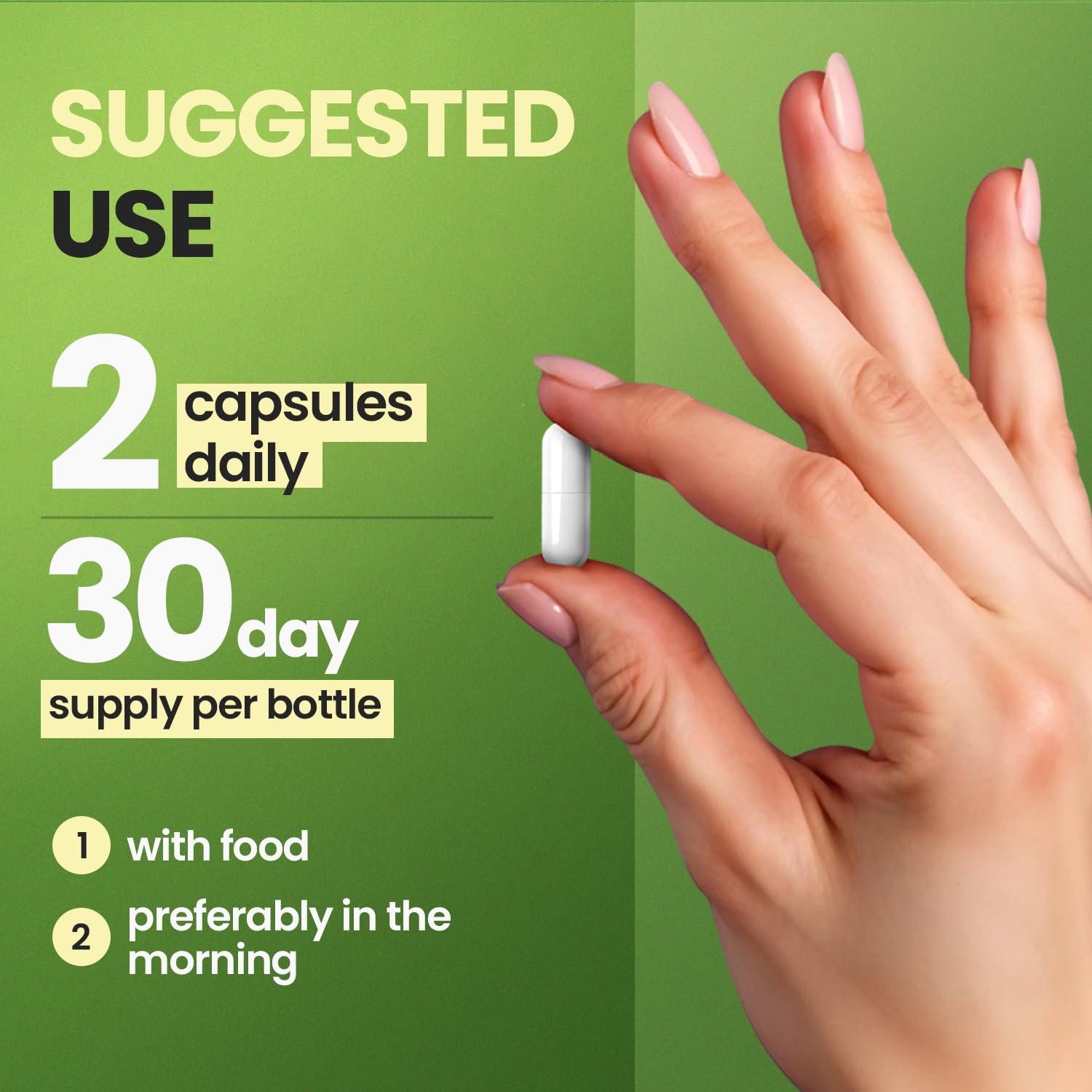 Vitamax botella de cápsulas sobre fondo blanco señalando calidad USA