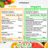 Vitamax cápsulas detalle de textura, evidencia calidad vegana y fácil ingestión