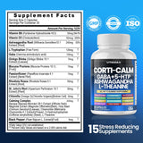 Vitamax Corti-Calm ingredientes botánicos ilustrados para bienestar