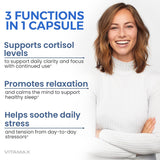Vitamax Corti-Calm cápsula en primer plano revela textura y acabado