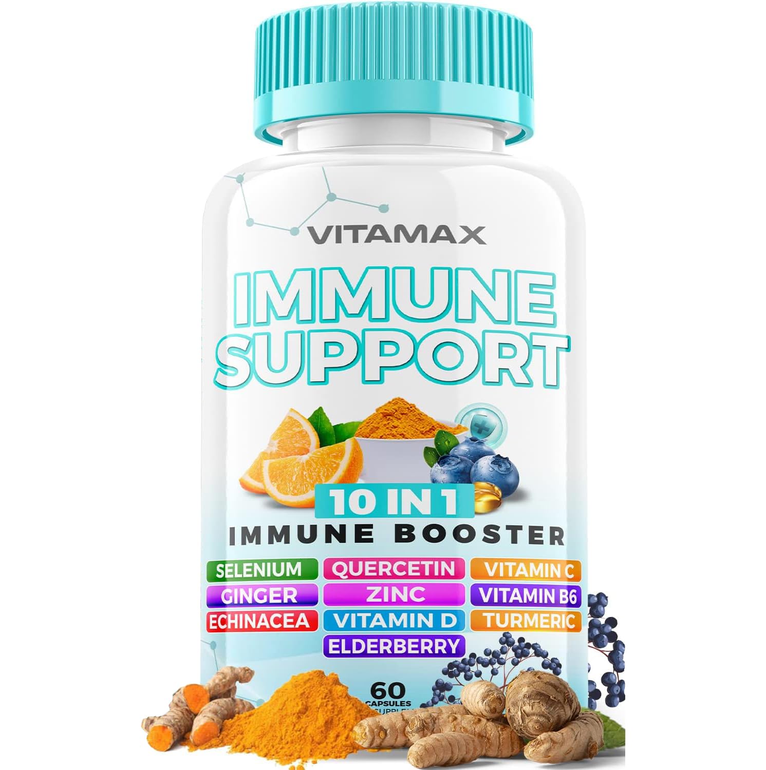 Vitamax frente del empaque mostrando ingredientes y beneficios