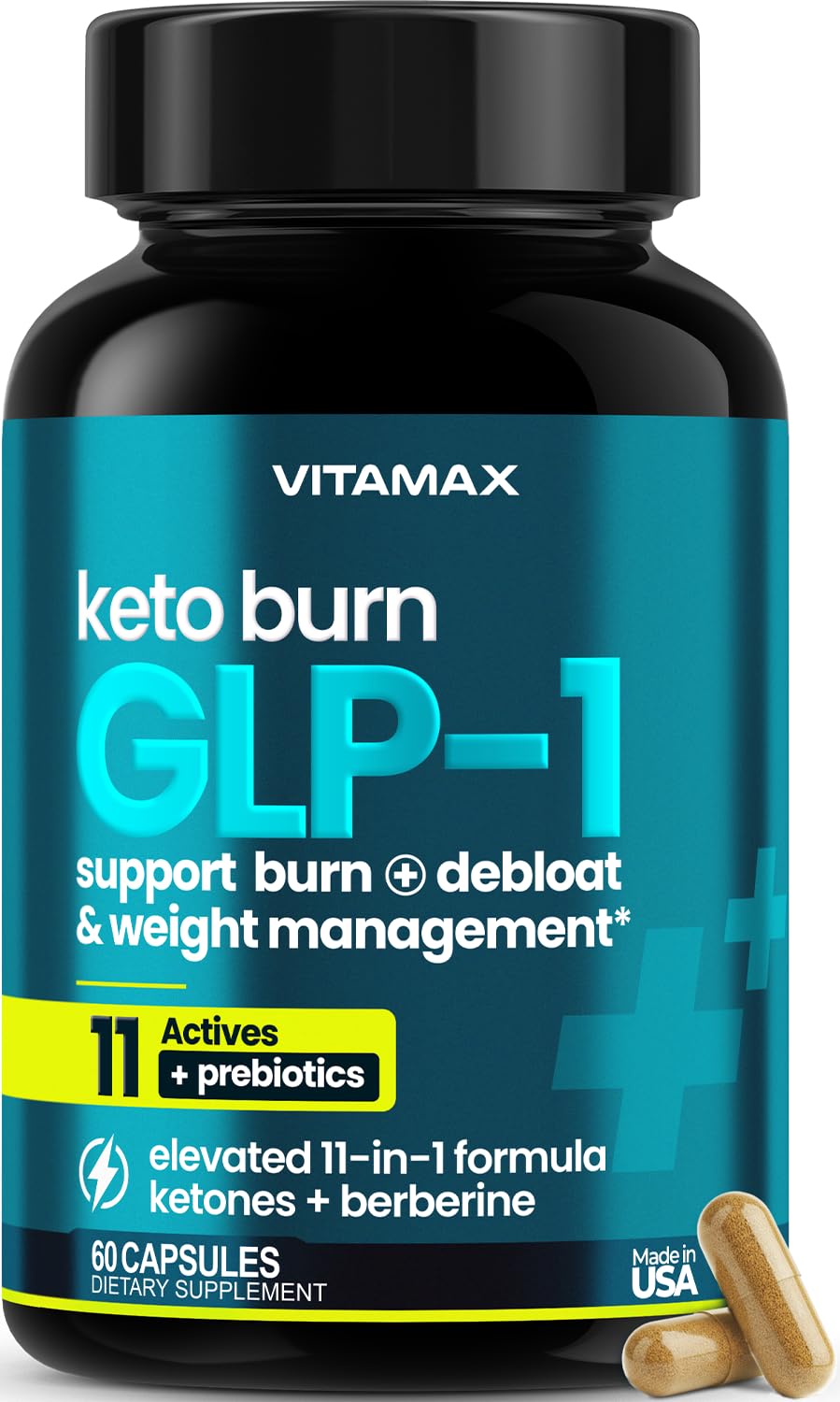 Vitamax frontal del envase mostrando la marca y presentación, transmite confianza