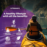 Vitamax Nerve Plus etiqueta con lista de ingredientes, transparencia y calidad