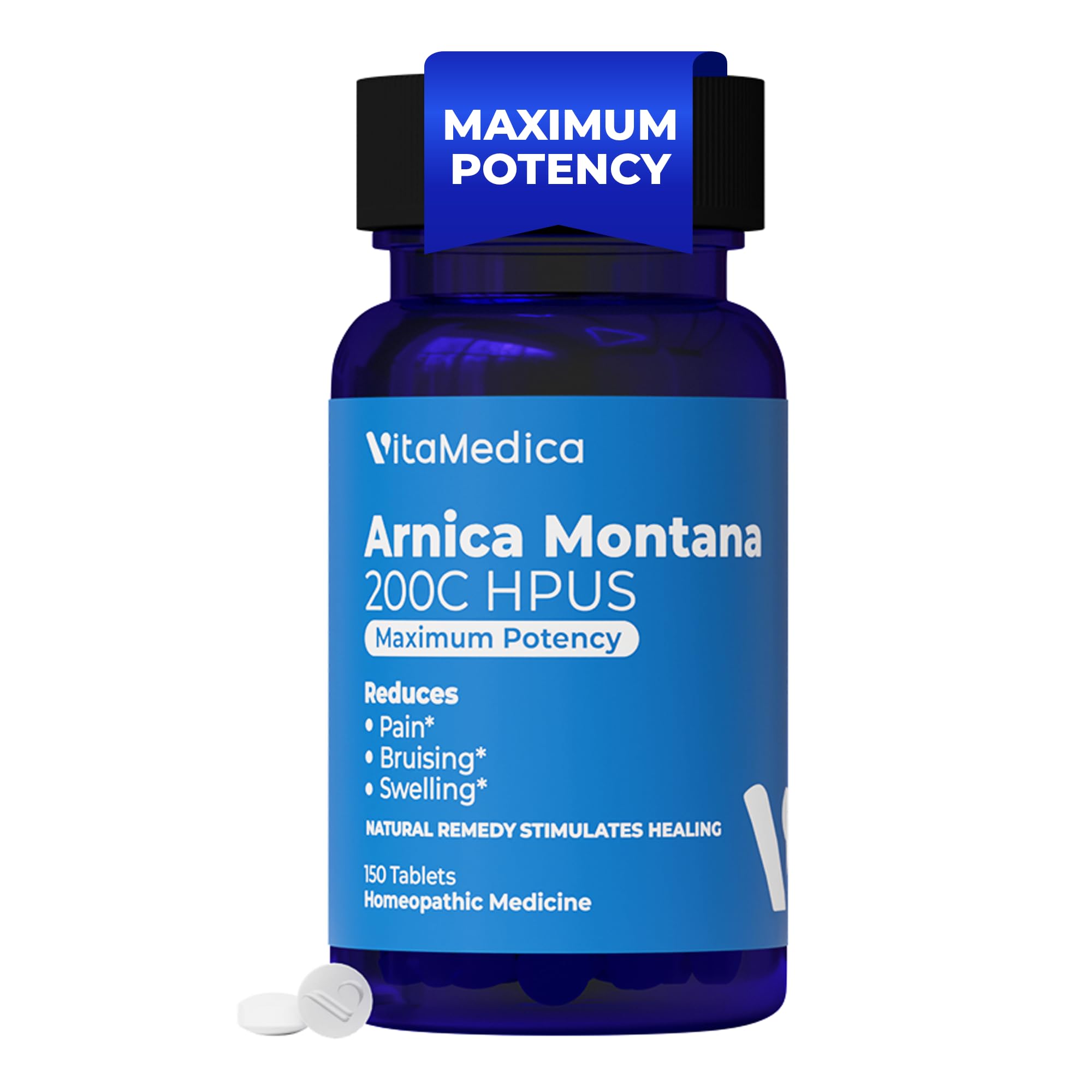 VitaMedica frasco frontal mostrando el producto y texto legible para identificación rápida