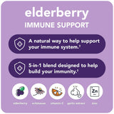 Vitamin Bounty saúco, equinácea y ajo agrupados como ingredientes naturales