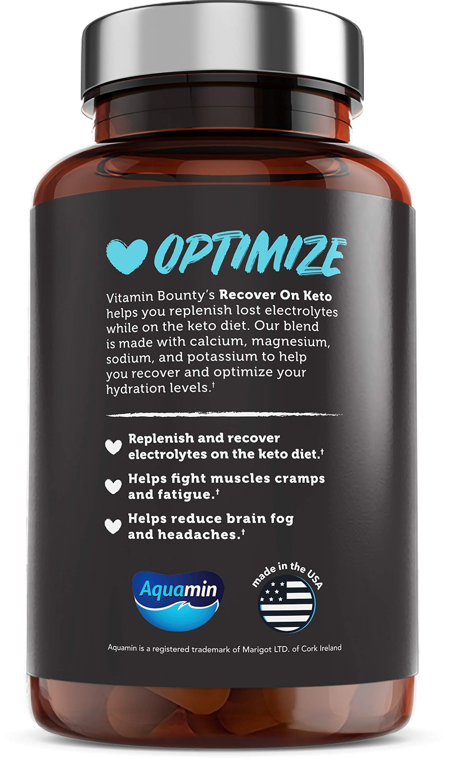 Vitamin Bounty cápsulas en mano demostrando la facilidad de transporte