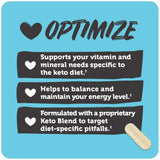 Vitamin Bounty etiqueta nutricional en primer plano para lectura de ingredientes