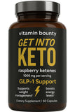Vitamin Bounty frasco frontal mostrando el envase y beneficios de apoyo cetosis