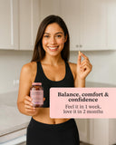 Vitamin Bounty etiqueta de ingredientes destacando cepas y arándano beneficiosos
