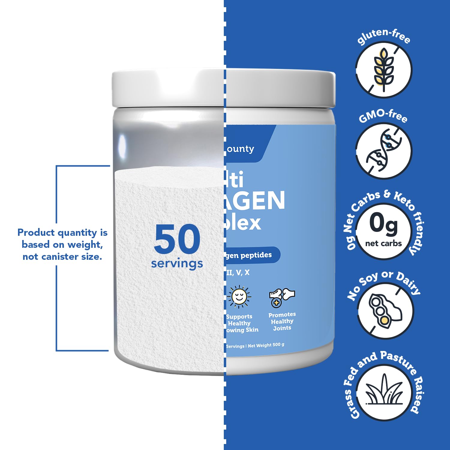 Vitamin Bounty etiqueta de ingredientes indicando origen y pureza