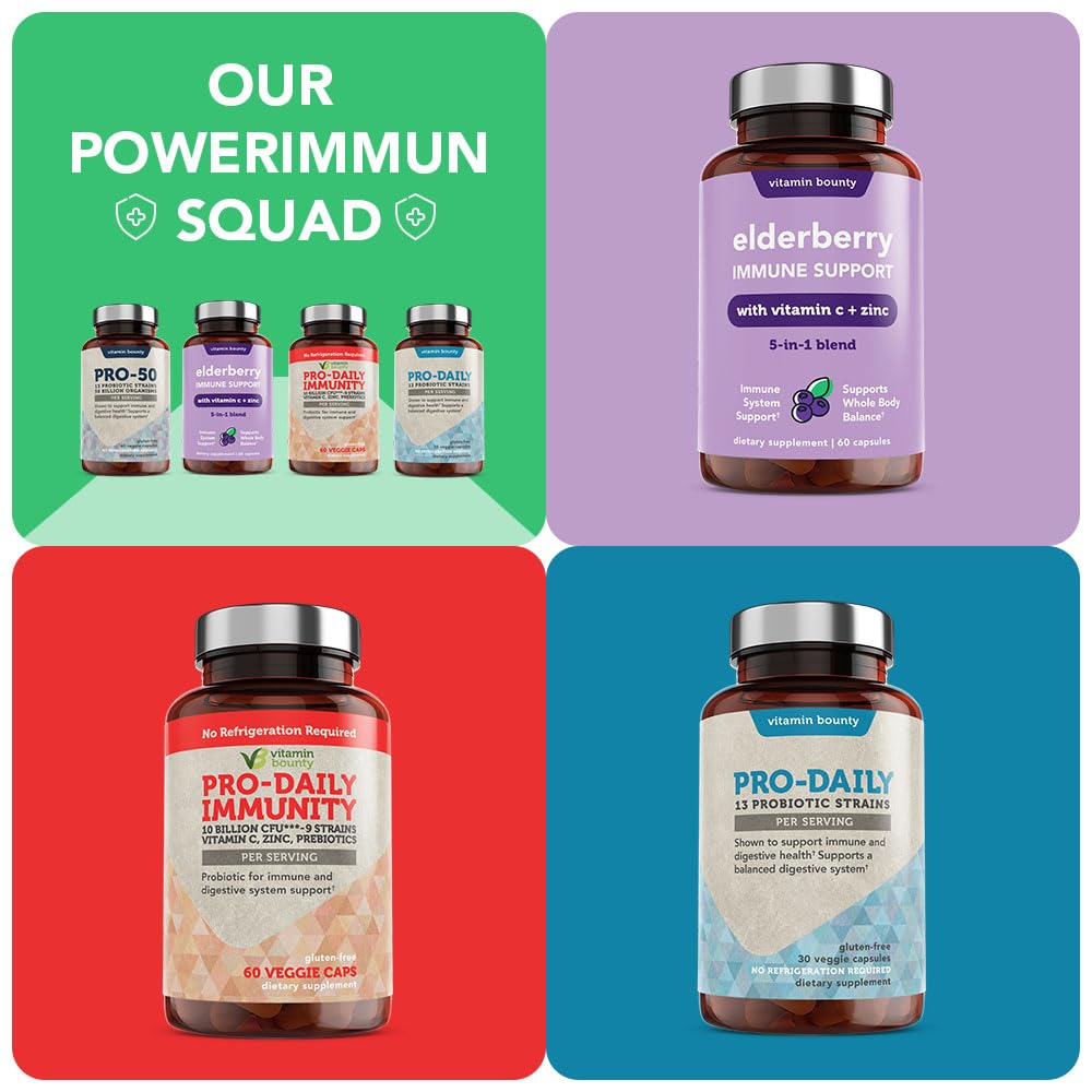 Vitamin Bounty ingredientes prebióticos y probióticos en primer plano