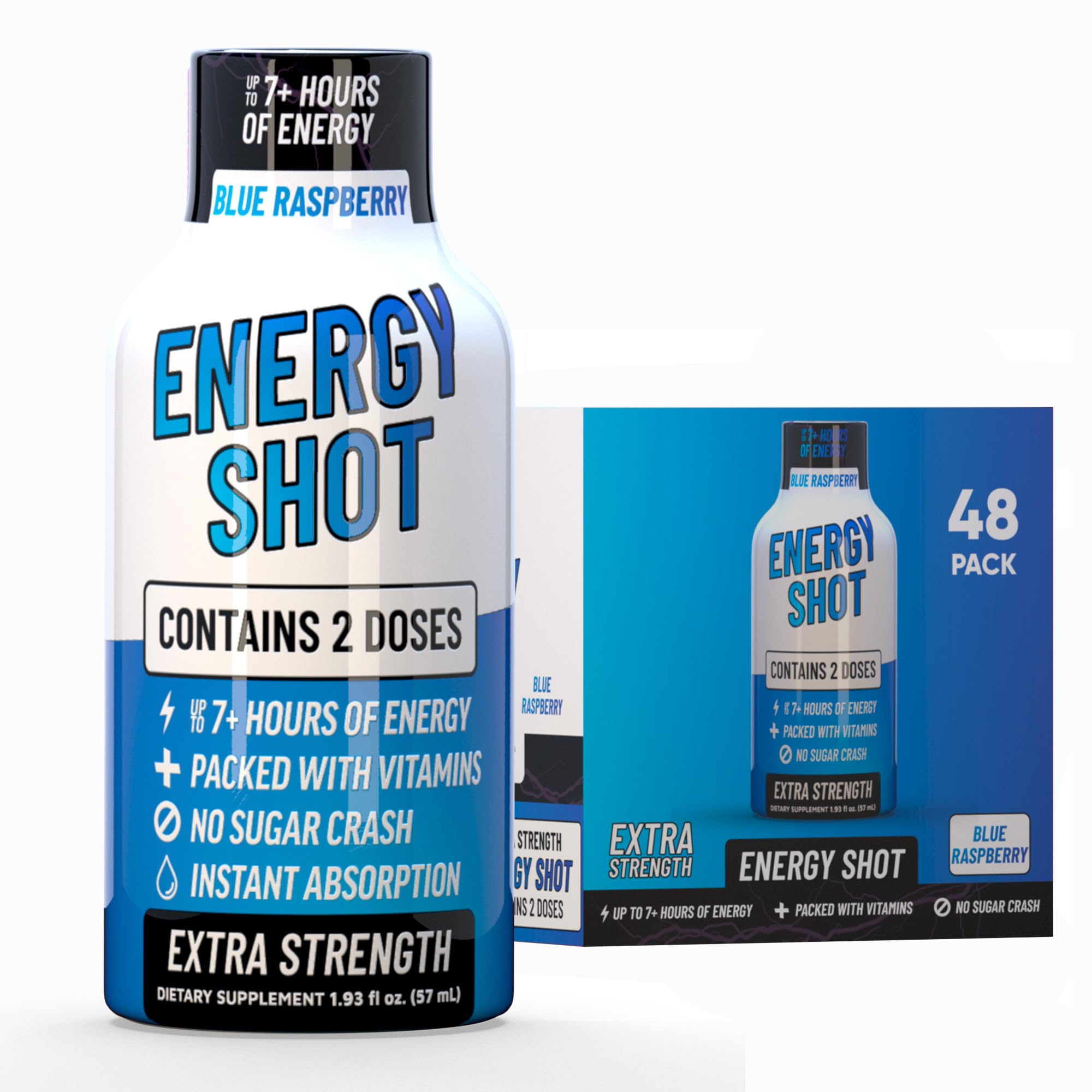 Vitamin Energy frontal del frasco mostrando diseño y beneficio energía rápida