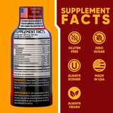 Vitamin Energy detalle del líquido pomegranato resaltando color y textura energizante